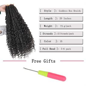 Goddess Braids Crochet Hair with Curly Ends 20Inch Pre-looped