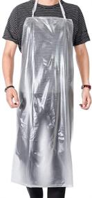 img 4 attached to Unisex Transparent Waterproof Washing Aprons