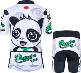 img 3 attached to 🚴 Kids Cartoon Cycling Jersey Set - Short Sleeve Road and Mountain Bike Top/Short for Boys and Girls – Breathable and Comfortable