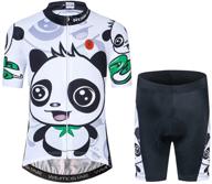 🚴 kids cartoon cycling jersey set - short sleeve road and mountain bike top/short for boys and girls – breathable and comfortable логотип