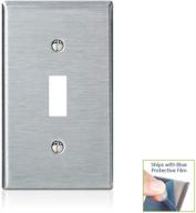 🔘 leviton 84001-40 1-gang stainless steel toggle switch wallplate – premium quality & easy installation логотип