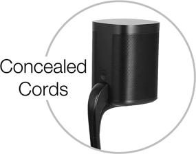 img 3 attached to 🔊 Enhance Surround Sound with GT STUDIO Sonos Speaker Stands: Premium Design, Heavy Base, Complete Cord Concealment - Perfect for SONOS One, One SL, Play:1, Play:3 (Single, Black)