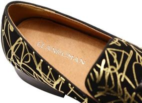img 1 attached to 👞 ELANROMAN Handmade Men's Hip Hop Houndstooth Loafers: Stylish Slip-On Shoes