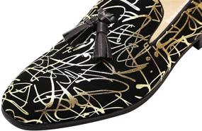 img 2 attached to 👞 ELANROMAN Handmade Men's Hip Hop Houndstooth Loafers: Stylish Slip-On Shoes