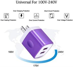 img 1 attached to 🔌 5-Pack USB Wall Charger Plug: Portable Power Cube Adapter for iPhone, Samsung, LG, Moto & More - 2.1A/5V Charging Block