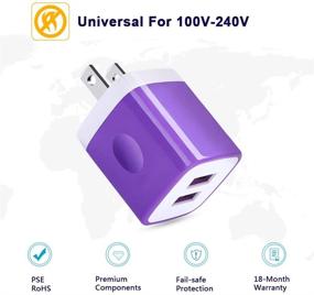 img 3 attached to 🔌 5-Pack USB Wall Charger Plug: Portable Power Cube Adapter for iPhone, Samsung, LG, Moto & More - 2.1A/5V Charging Block