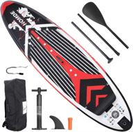 🏄 homde inflatable paddle board stand up 6 inches thick sup with premium accessories: ultimate paddling adventure set with carry bag, stability fin, surf control, non-slip deck - adjustable paddle and hand pump included! logo