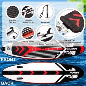 img 1 attached to 🏄 Homde Inflatable Paddle Board Stand Up 6 Inches Thick SUP with Premium Accessories: Ultimate Paddling Adventure Set with Carry Bag, Stability Fin, Surf Control, Non-Slip Deck - Adjustable Paddle and Hand Pump Included!