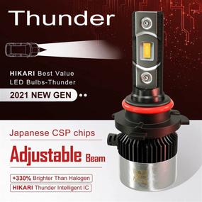 img 2 attached to H4/9003 LED Bulbs by HIKARI - 12000LM, High Lumens Dual Beam LED Conversion Kit with Japan CSP LED Technology, 30W Thunder CSP LED - Equivalent to 80W Ordinary LED, CANBUS Ready, HB2 Halogen Upgrade Replacement - 6000K