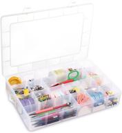 📦 bug hull 24 grids clear plastic organizer box: versatile craft storage container for diy crafts, jewelry, fishing tackles, and more logo