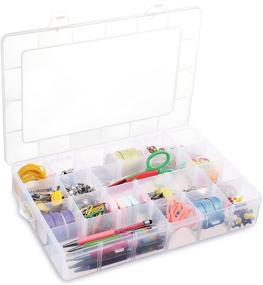 img 4 attached to 📦 BUG HULL 24 Grids Clear Plastic Organizer Box: Versatile Craft Storage Container for DIY Crafts, Jewelry, Fishing Tackles, and More