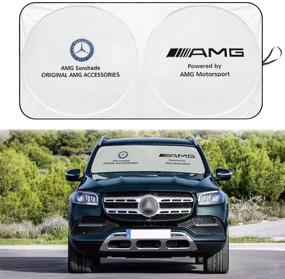 img 4 attached to 🌞 GZSH Windshield Sun Shade: Premium Car Front Window Sunshade Cover for Ultimate Sun Protection - A B C E S Class W M CL GL SL Accessories