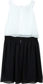 img 3 attached to Amy Byer Halter Popover Dress for Girls - Accentuated Waistband with Decorative Trim