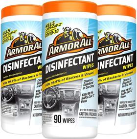 img 4 attached to 🧽 Armor All Disinfectant Wipes - 30 Count (Pack of 3): Powerful Car Cleaning & Disinfection for Interior & Exterior Surfaces