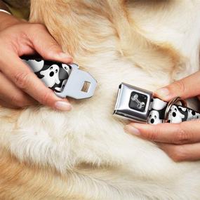 img 3 attached to 👻 Buckle-Down Ghosts Scattered Black/White Seatbelt Buckle Dog Collar