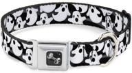 👻 buckle-down ghosts scattered black/white seatbelt buckle dog collar logo