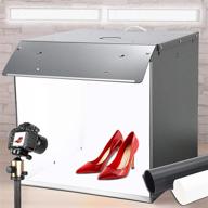 📸 портативная складная фотостудия light box 16"/40см с регулируемой яркостью, cr>95 и 102 светодиодными лампами - профессиональный комплект для съемки с палаткой и 2 цветными фонами. логотип