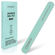 🔪 onsen japanese nail file - professional 6-pack nail files: natural & acrylic filers for salon smooth, shiny nails - 120/180 grit - disposable, travel-friendly logo