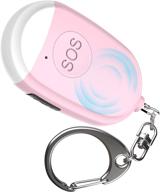🔑 anzid personal safety alarm keychain with led flashlight – women's self defense alarm for increased security and peace of mind (pink) logo
