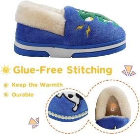 img 3 attached to 👶 Warm and Cute Cartoon Toddler Slippers Boys Booties with Plush Fur for Indoor Home Use - Ideal for Kids and Girls