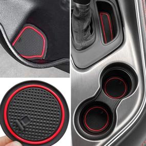 img 4 attached to Auovo Non Slip Anti Dust Interior Custom Fit Cup Door Center Console Liner Accessories 2015 Challenger