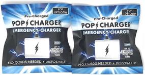 img 1 attached to Compact and Reliable 2-Pack iPhone Pop Charger: Pre-Charged Disposable Emergency Charger for Your iPhone