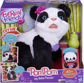 img 3 attached to 🐼 FurReal Friends Pom Baby Panda: Interactive Plush Toy for Endless Fun!