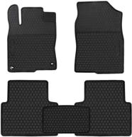 🚗 custom fit rubber hd-mart car floor mat for honda civic 10th generation (2016-2021) - full black auto liners mat with all weather protection, heavy duty & odorless logo