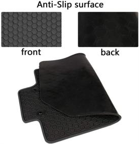 img 2 attached to 🚗 Custom Fit Rubber HD-Mart Car Floor Mat for Honda Civic 10th Generation (2016-2021) - Full Black Auto Liners Mat with All Weather Protection, Heavy Duty & Odorless