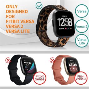 img 3 attached to Welltin 2-Pack Compatible Bands for Fitbit Versa/Fitbit Versa 2/Fitbit Versa Lite – Breathable Woven Fabric Straps for Women and Men, Adjustable Replacement Wristbands for Fitbit Versa Smart Watch