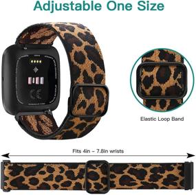 img 2 attached to Welltin 2-Pack Compatible Bands for Fitbit Versa/Fitbit Versa 2/Fitbit Versa Lite – Breathable Woven Fabric Straps for Women and Men, Adjustable Replacement Wristbands for Fitbit Versa Smart Watch