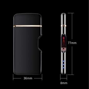 img 2 attached to 🔥 SunTime USB Lighter: Rechargeable Flameless Windproof Slim Cigarette Lighter – Portable & Double Sided Coil Technology