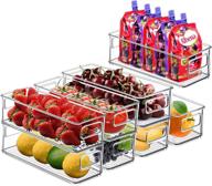 🗄️ ultimate pantry organization kit: 8 bpa-free clear plastic storage racks for efficient kitchen organization, freezers, countertops, and cabinets логотип