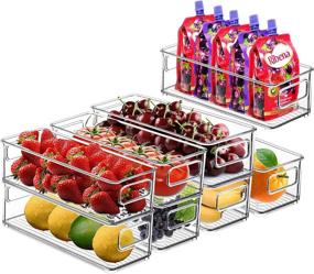 img 4 attached to 🗄️ Ultimate Pantry Organization Kit: 8 BPA-Free Clear Plastic Storage Racks for Efficient Kitchen Organization, Freezers, Countertops, and Cabinets