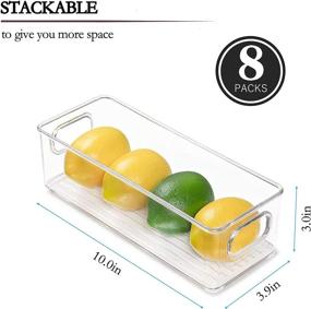 img 3 attached to 🗄️ Ultimate Pantry Organization Kit: 8 BPA-Free Clear Plastic Storage Racks for Efficient Kitchen Organization, Freezers, Countertops, and Cabinets