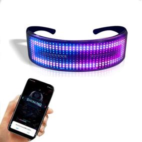 img 4 attached to Programmable Bluetooth 4.0 RGB LED Glasses: Customize your Shining Style with Full Color LED Lights