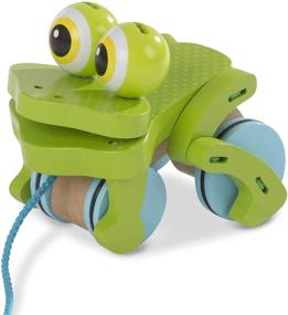 img 4 attached to 🐸 Frolicking Frog Wooden Pull Toy by Melissa & Doug, Ideal for First Play