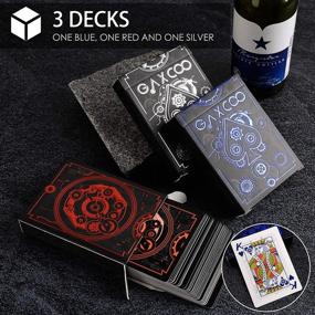 img 2 attached to 🃏 Luxury Playing Cards Set - Premium Decks for Poker, Games & Casino - Unique, Custom, Ideal for Adults - Standard 3 Deck Pack with Premium Wood Box - Perfect for Any Occasion