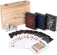 🃏 luxury playing cards set - premium decks for poker, games & casino - unique, custom, ideal for adults - standard 3 deck pack with premium wood box - perfect for any occasion логотип