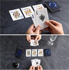 img 1 attached to 🃏 Luxury Playing Cards Set - Premium Decks for Poker, Games & Casino - Unique, Custom, Ideal for Adults - Standard 3 Deck Pack with Premium Wood Box - Perfect for Any Occasion