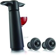 the original vacu vin wine saver - with 2 vacuum stoppers, in stylish black logo