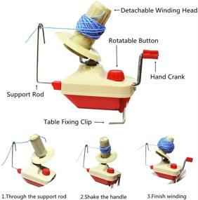 img 2 attached to 🧶 Convenient Yarn Ball Winder and Swift Combo with Easy Installation for Yarn Storage + Bonus Scissors (2)