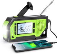 🔦 stay prepared with the greadio emergency weather alert radio: hand crank solar radio with am/fm/noaa, lcd display, power bank, flashlight, sos alarm, bottle opener, and more! logo