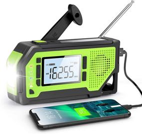 img 4 attached to 🔦 Stay Prepared with the Greadio Emergency Weather Alert Radio: Hand Crank Solar Radio with AM/FM/NOAA, LCD Display, Power Bank, Flashlight, SOS Alarm, Bottle Opener, and more!