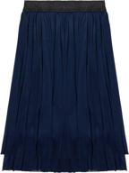 navy mesh skirt for girls: get the stylish kidpik solid mesh skirt today! logo