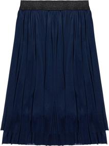 img 2 attached to Navy Mesh Skirt for Girls: Get the Stylish KIDPIK Solid Mesh Skirt Today!