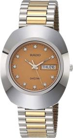 img 3 attached to ⌚ Часы Rado DiaStar Original кварцевые золотые с ремешком из нержавеющей стали, 21 мм (модель: R12391633)