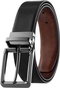 img 4 attached to 👔 Classic Italian Finish Reversible Leather Men's Belt Accessories