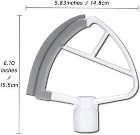 img 3 attached to 👍 4.5/5 QT Flex Edge Beater for KitchenAid Tilt Head Stand Mixer: Efficient Mixer Paddle in White