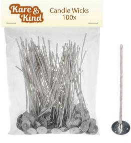 img 4 attached to 🕯️ Candle Wicks for Candle Making - 100 Pieces: Natural Soy Wax Coated, Low Smoke, Lead and Metal-Free